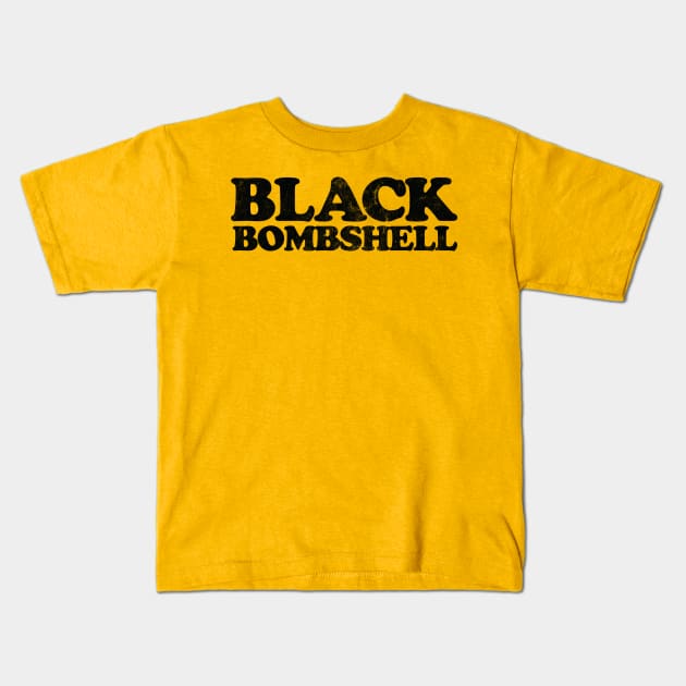 Black Bombshell Kids T-Shirt by DankFutura